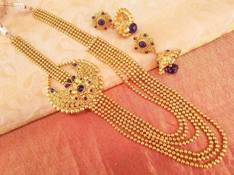 Kemp Layer Blue Necklace Set | Grocsy