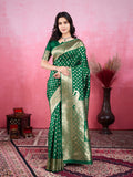 Vedant Vastram Banarasi Silk Fashion Saree - Green | Grocsy