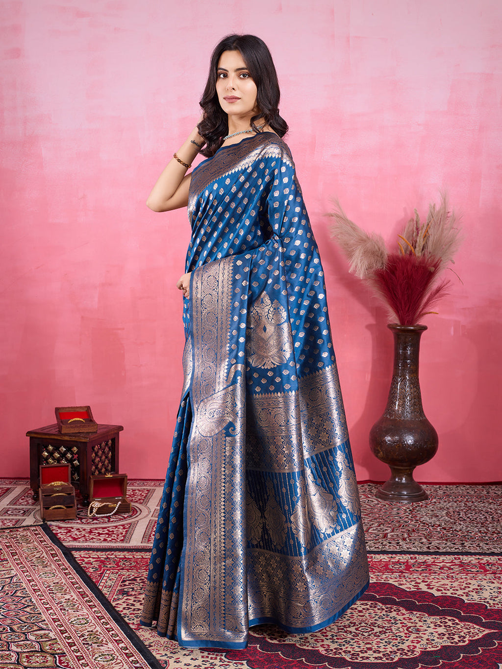 Vedant Vastram Banarasi Silk Fashion Saree - Morpinch | Grocsy