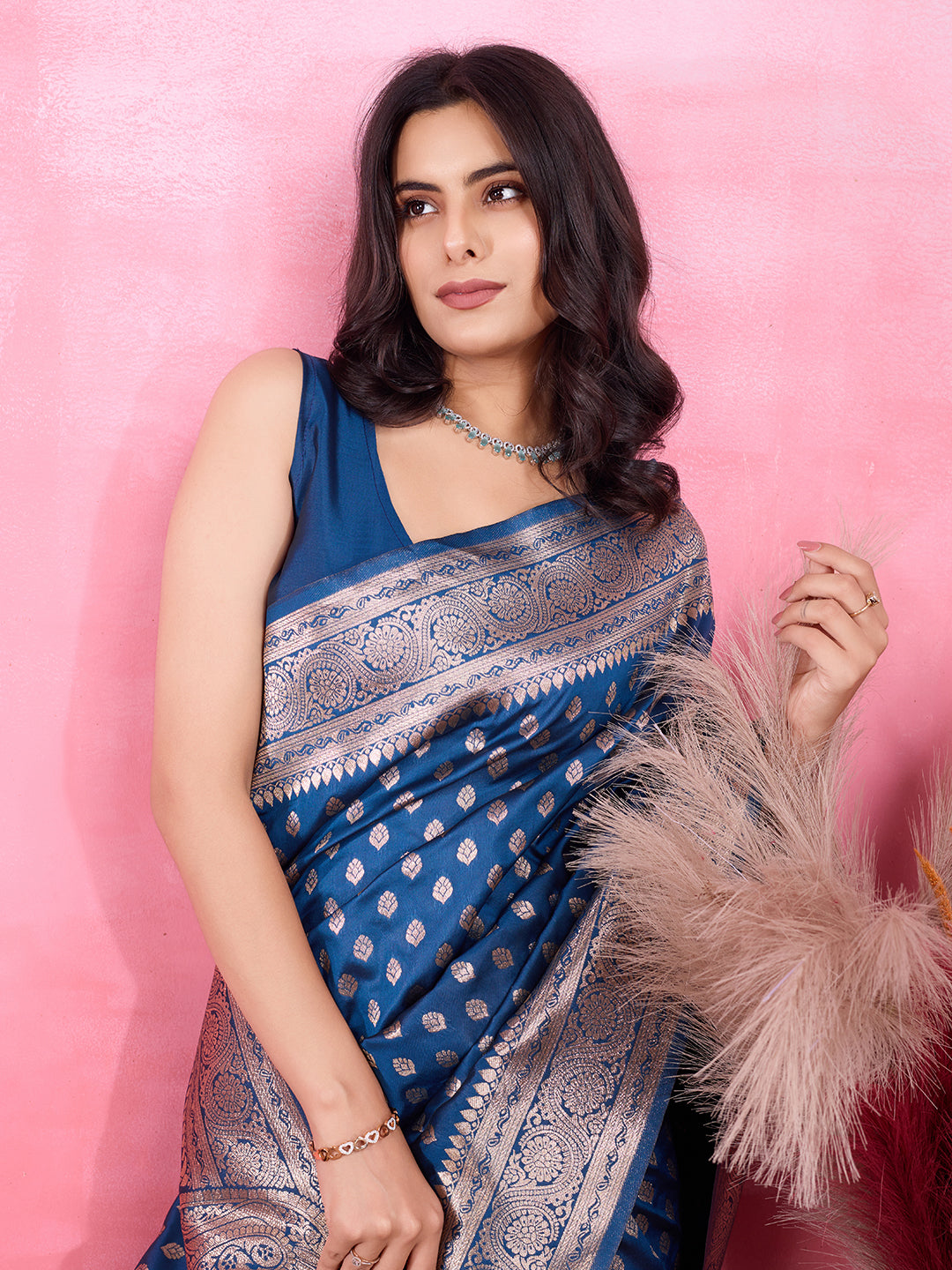 Vedant Vastram Banarasi Silk Fashion Saree - Morpinch | Grocsy