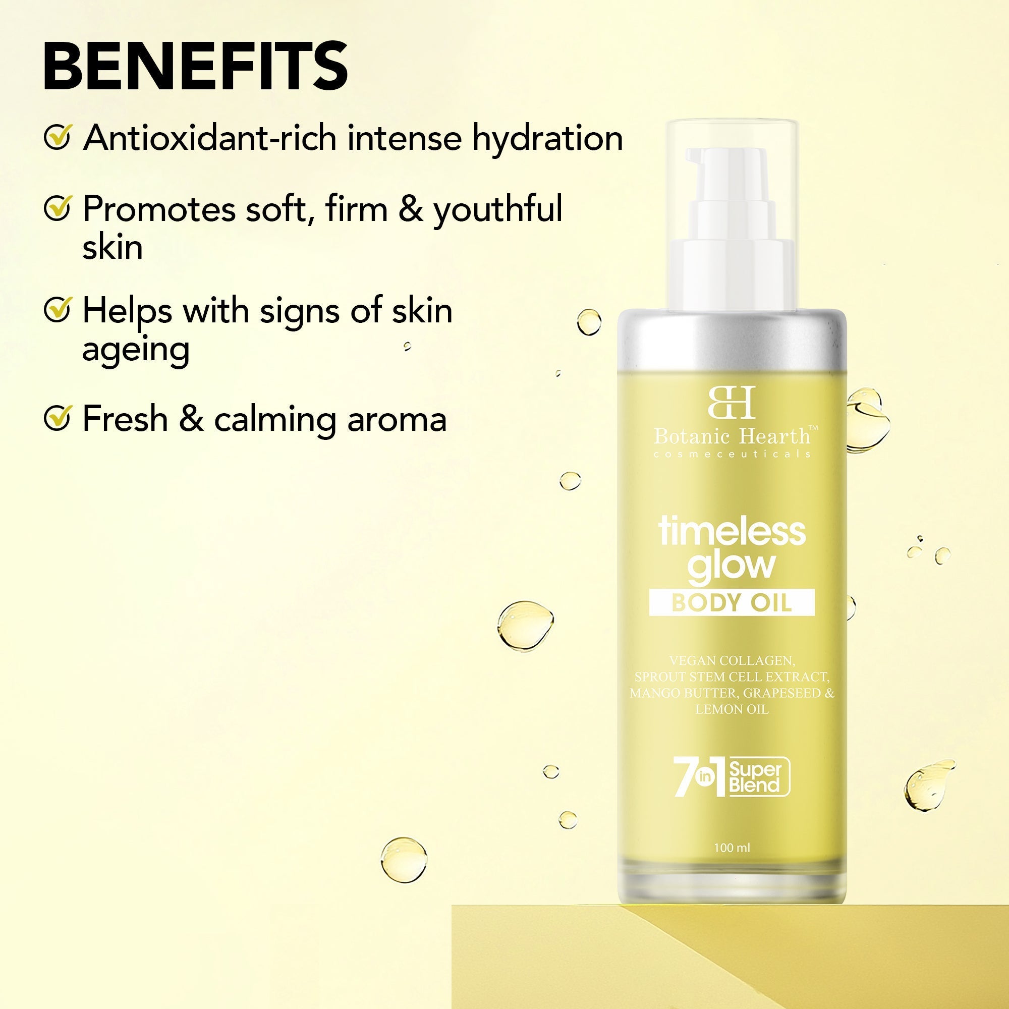 Botanic Hearth Timeless Glow Body Oil | Grocsy