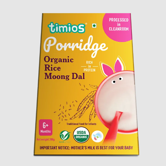 Timios Organic Rice Moong Dal Porridge | Grocsy