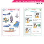 Tiny Tots Get Set Go Preschool Learning Junior KG Books Set of 4| Term wise Education Books| Ages 4-5 Years | Grocsy