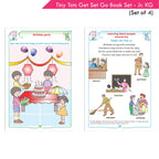 Tiny Tots Get Set Go Preschool Learning Junior KG Books Set of 4| Term wise Education Books| Ages 4-5 Years | Grocsy