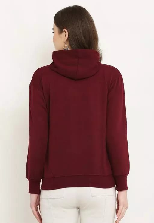 PAVONINE Wine Color Butterfly-Design Pullover Hoodie Sweatshirt For Girls | Grocsy