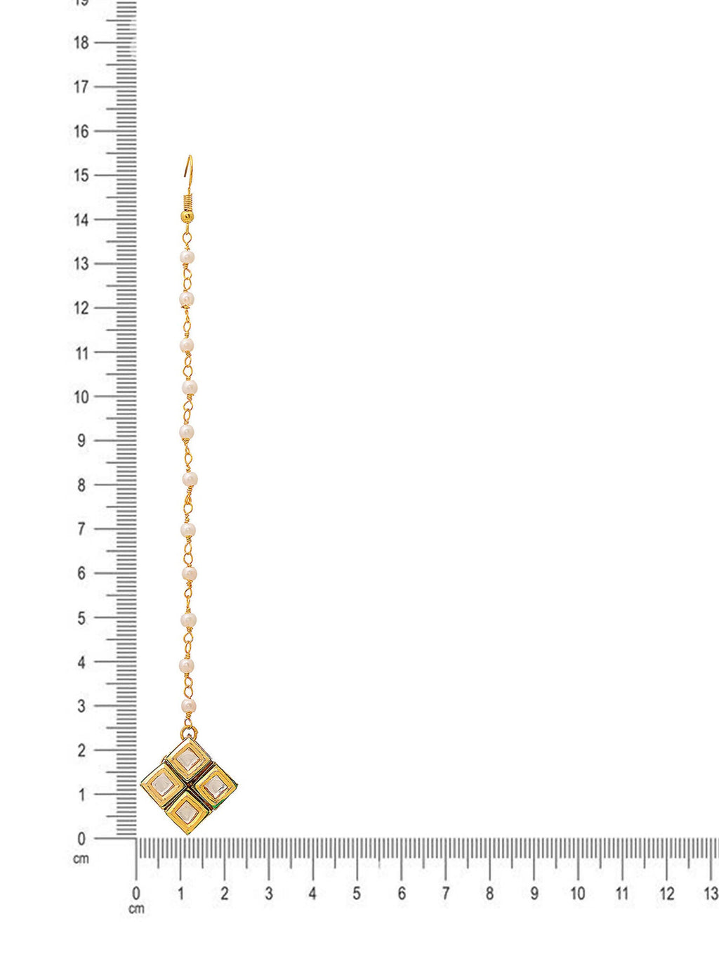 Ruby Raang Gold Square Kundan Maang Tikka | Grocsy