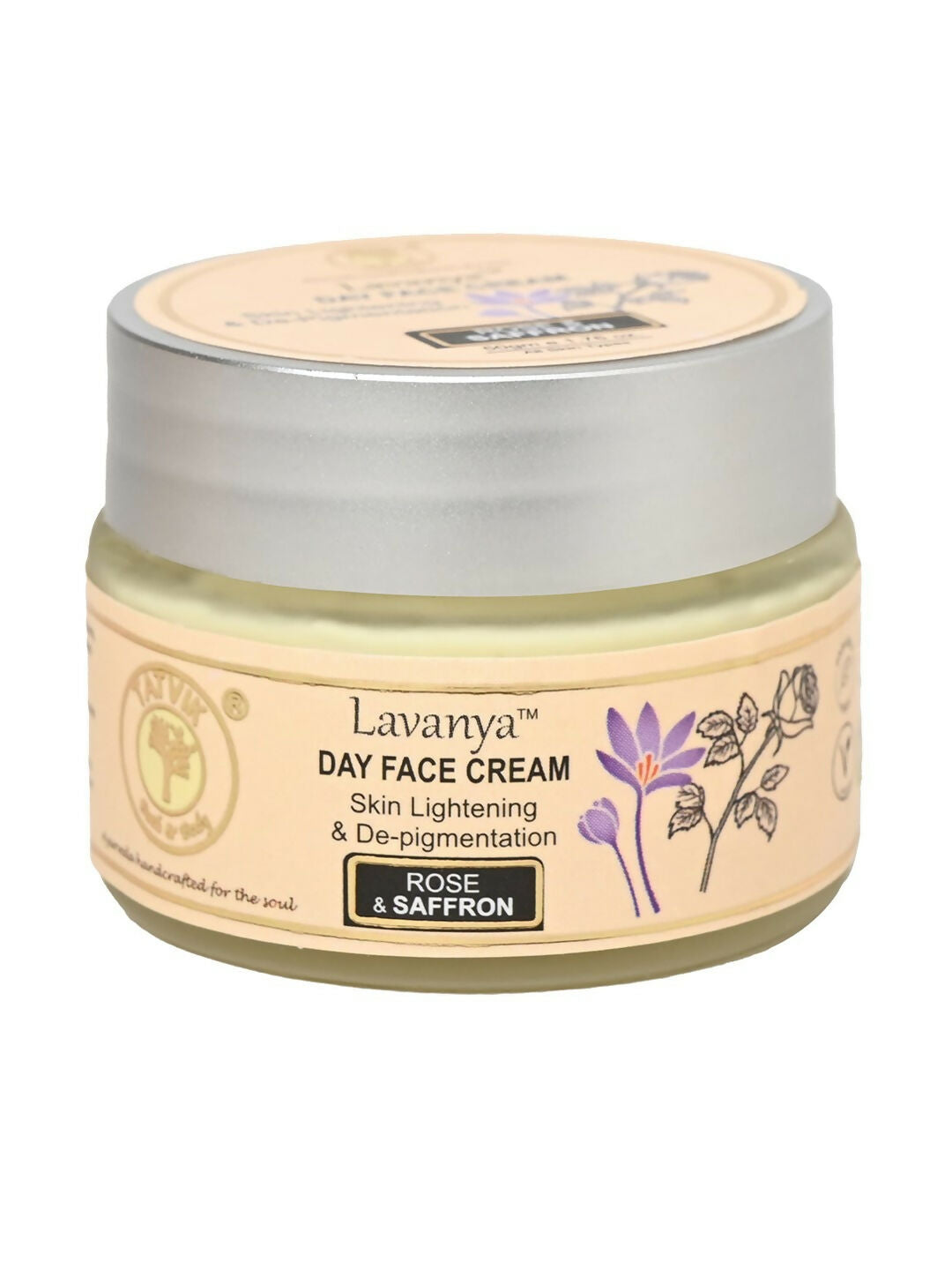 Tatvik Ayurveda Lavanya Day Face Cream (Rose & Saffron) | Grocsy