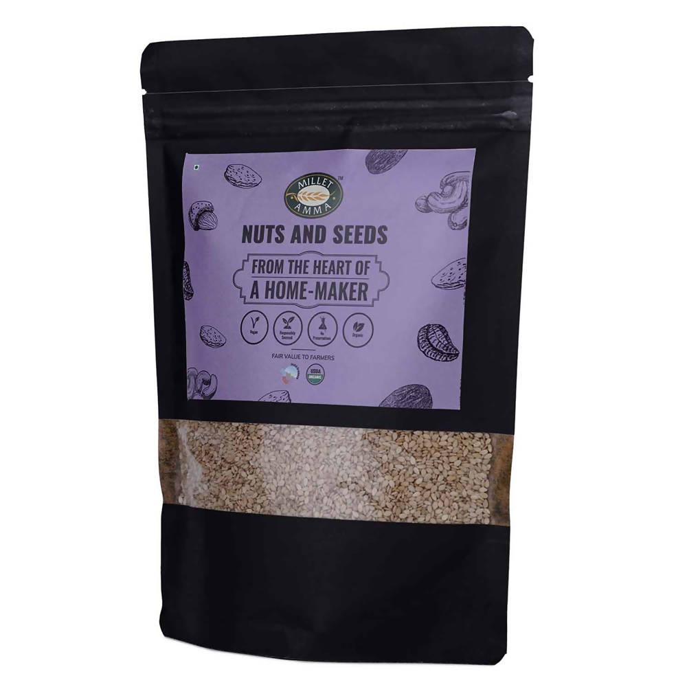 Millet Amma Organic White Til (Sesame Seeds) | Grocsy
