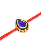 Designer kundan Rakhi - Ruby Raang | Grocsy