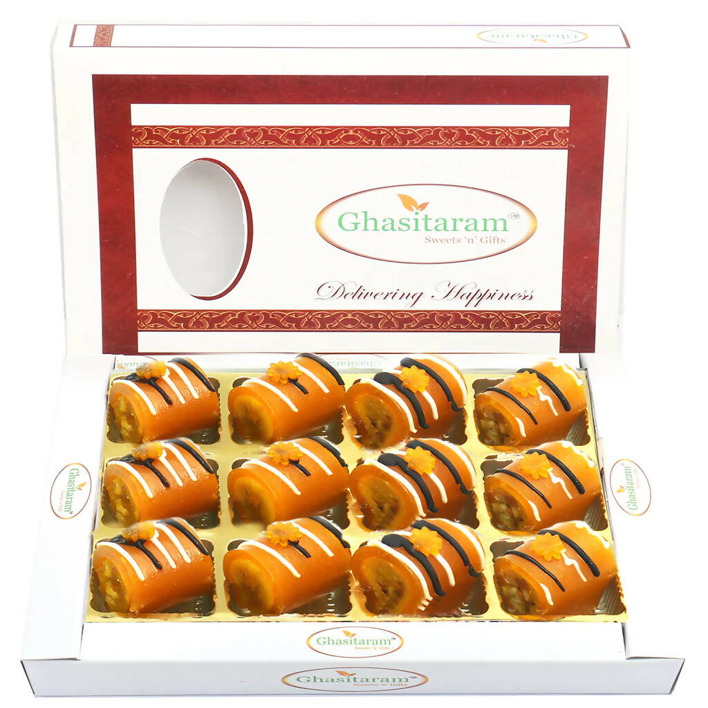 Ghasitaram Mango Roll Delight Sweets | Grocsy