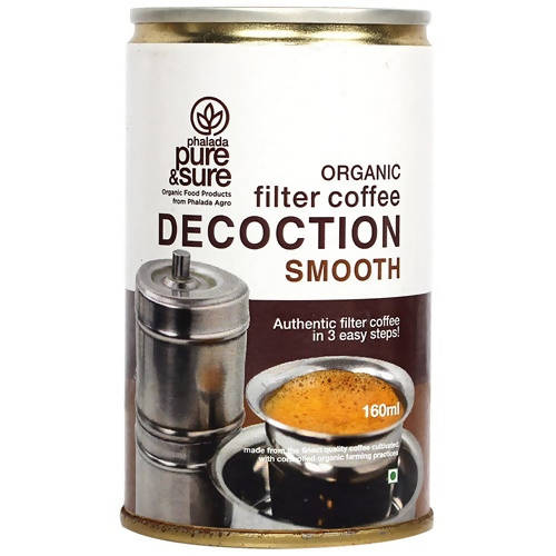 Pure & Sure Organic Filter Coffee Decoction - Smooth | Grocsy