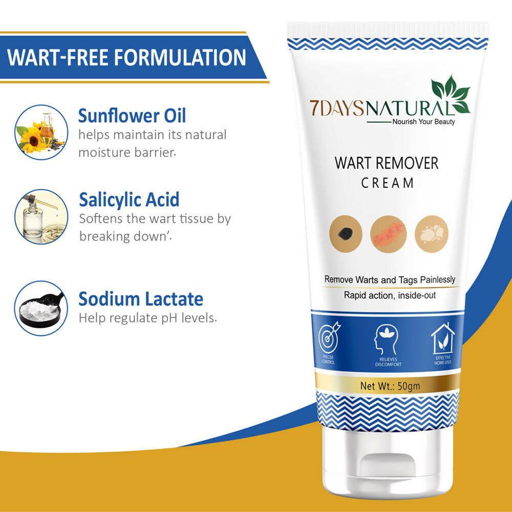 7 Days Natural Wart Remover Cream with AHA- BHA | Grocsy