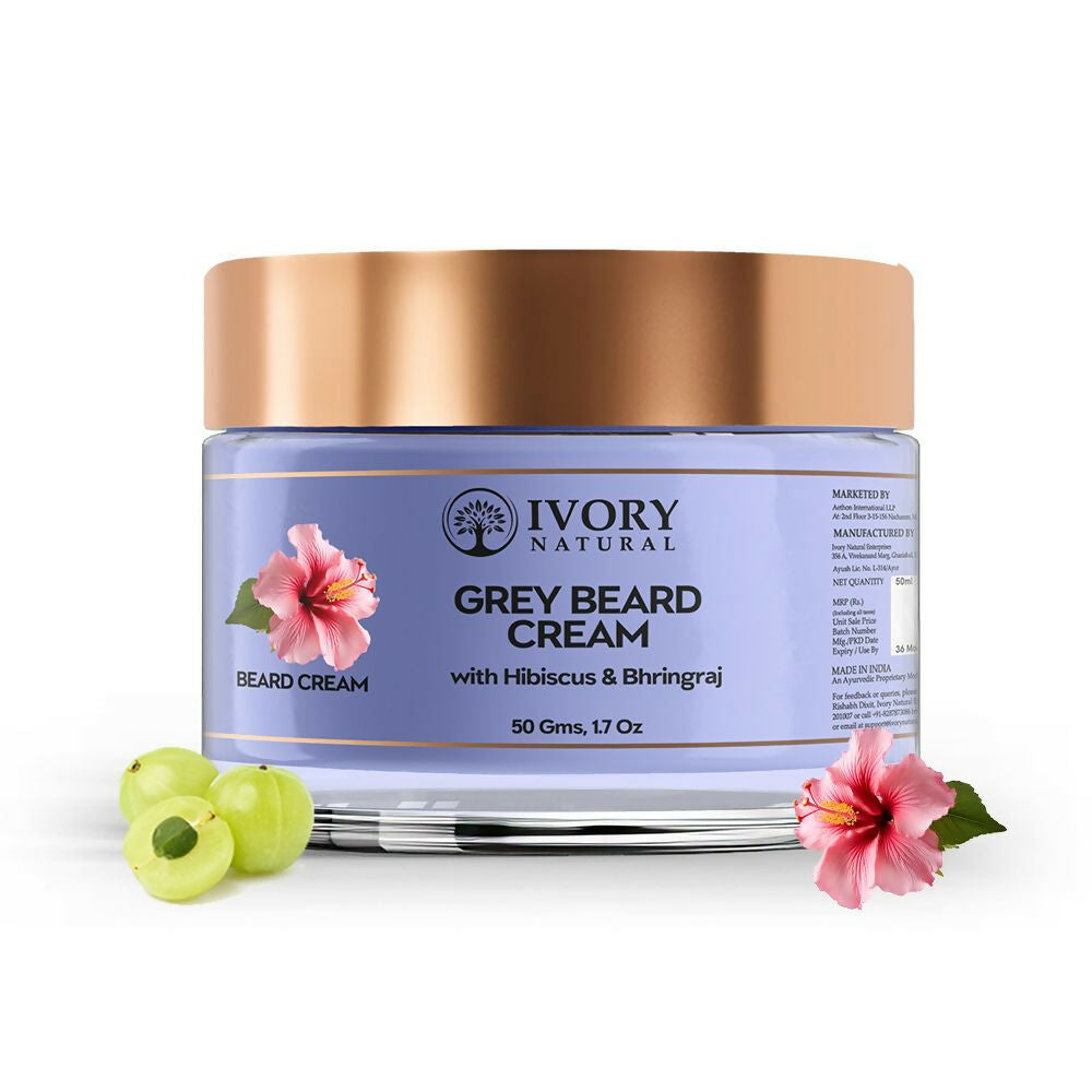 Ivory Natural Greys Beard Cream Restores Your Beard's Natural Color | Grocsy