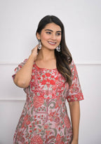 Festive Wear Ethnic Red chanderi Stitched Suit - Anbazaar | Grocsy