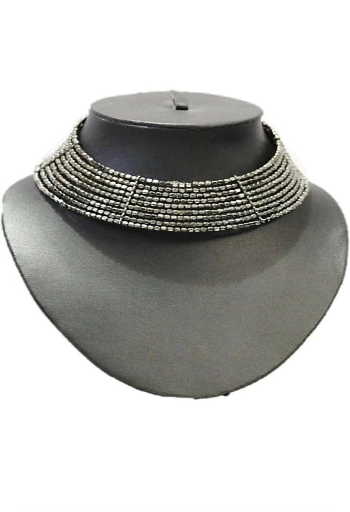 Mominos Fashion Joharkamal Oxidised Beaded work Hasli Design Choker For Women & Girls | Grocsy
