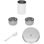 Vinod Stainless Steel 20 Pc Solid Thali Set | Grocsy