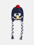 Chutput Kids Woollen Hand Knitted Owl Detailed Cap - Blue | Grocsy