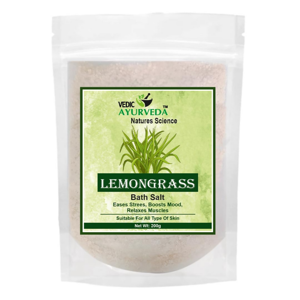 VedicAyurveda Dead Sea Salt and Lemongrass Bath Salt | Grocsy