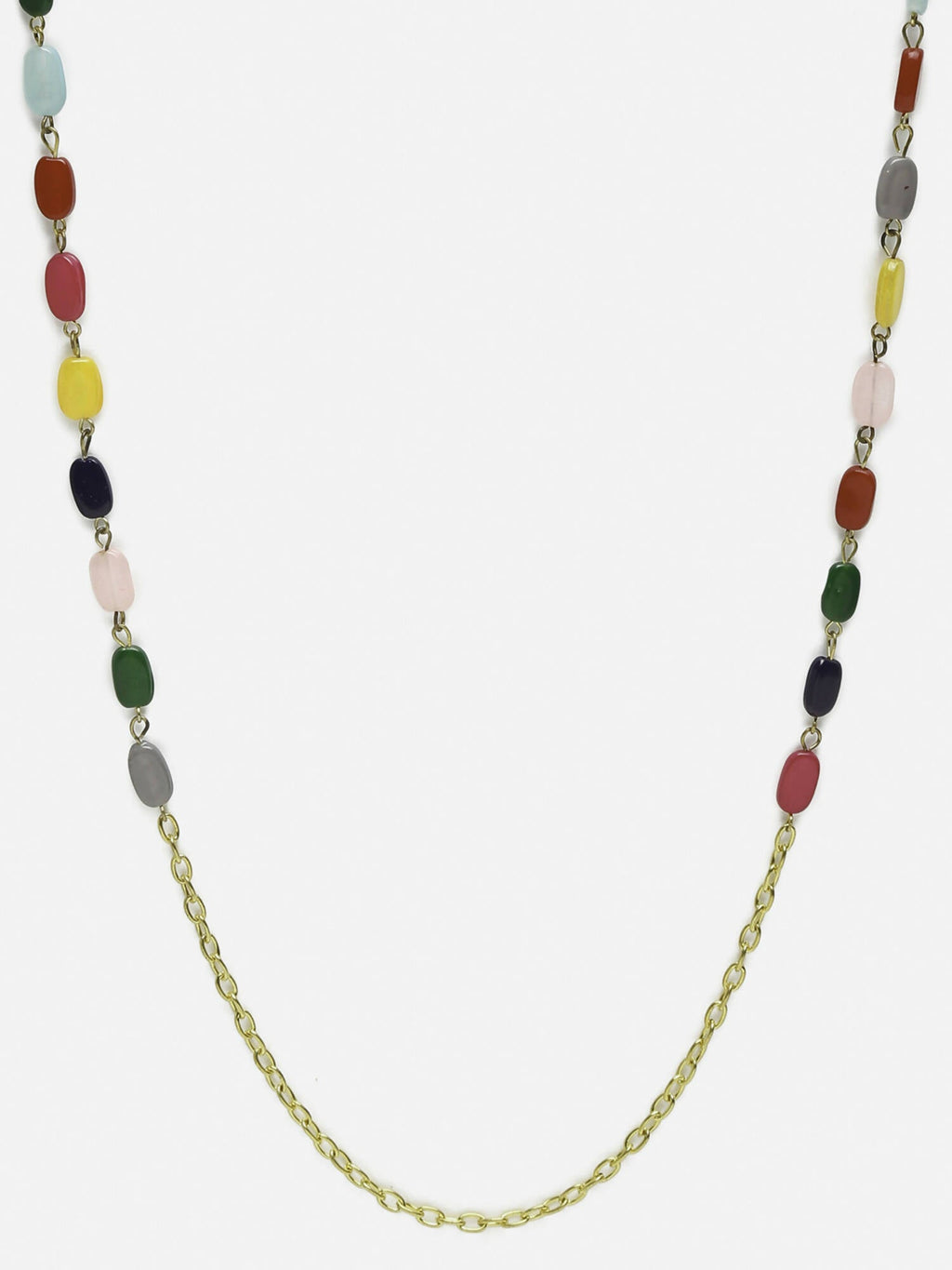 Multicolored Beaded Evil Eye Mask Chain - Ruby Raang | Grocsy