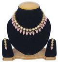Joban Fashion Light Purple kundan work Necklace Set | Grocsy