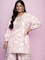 Ahalyaa Women's Traditional wear Tunic - Pink | Grocsy
