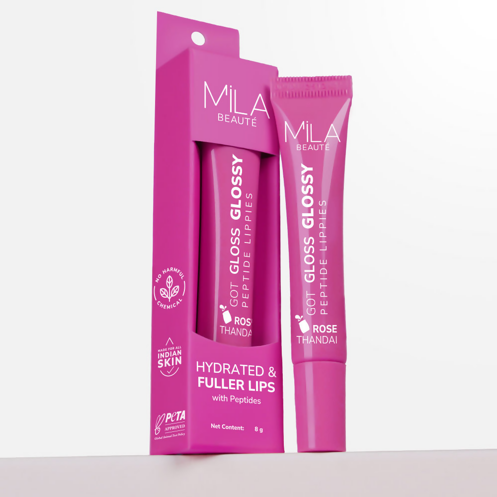 Mila Beaute Got Gloss Peptide Lippies - Rose Thandai | Grocsy