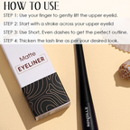 Ronzille Smudgeproof And Waterproof Liquid Matte Eyeliner - Black | Grocsy