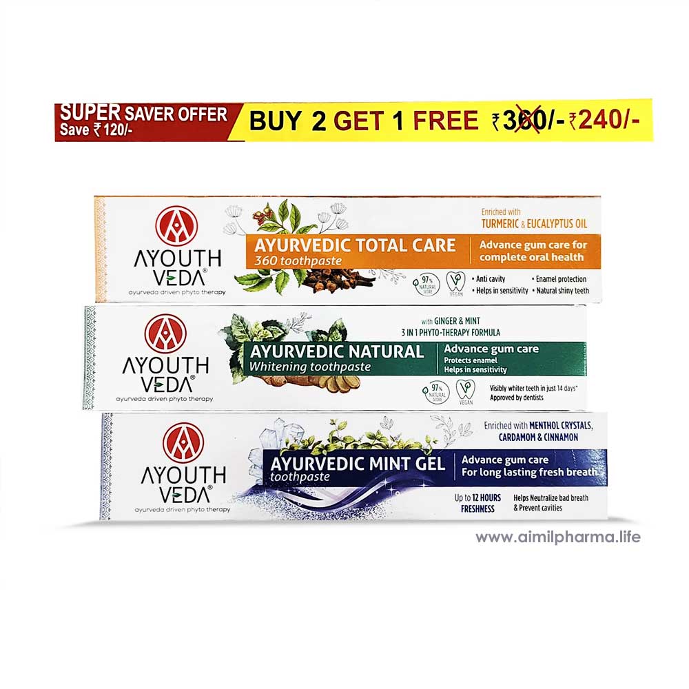Ayouthveda Toothpaste Combo | Grocsy