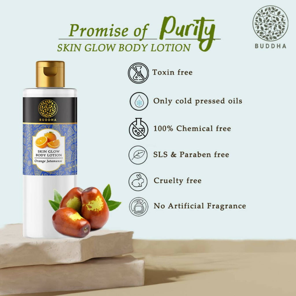 Buddha Natural Skin Glow Body Lotion - Helps To Hydrate and brighten skin Bring Natural Glow | Grocsy