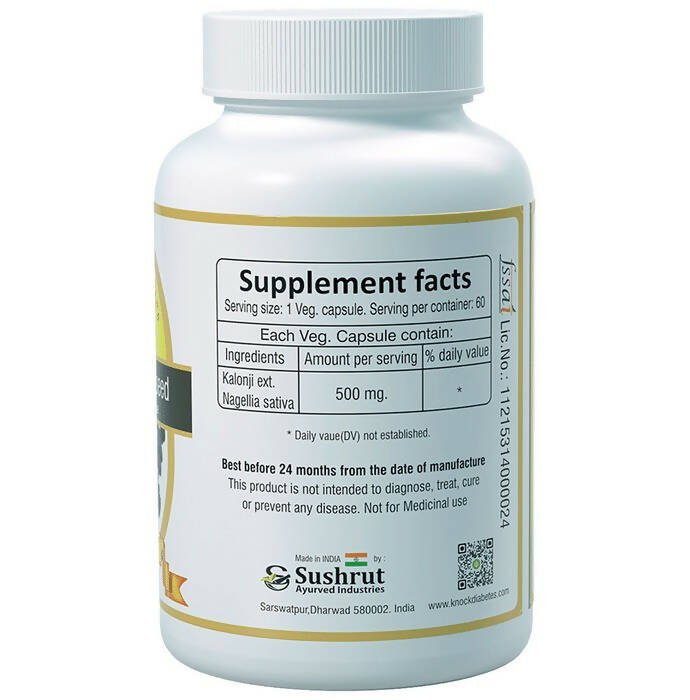 Sushrut Ayurved Good Health Kalonji Ext. Black Seed Capsules | Grocsy