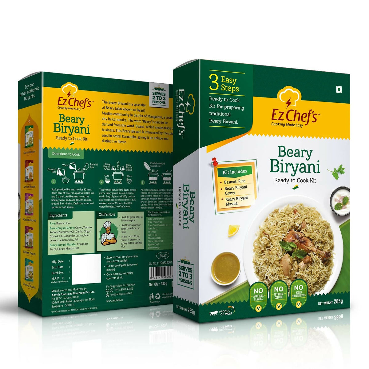 Ez Chef's Beary Biryani Kit - Mangalore's Famous Biryani | Grocsy