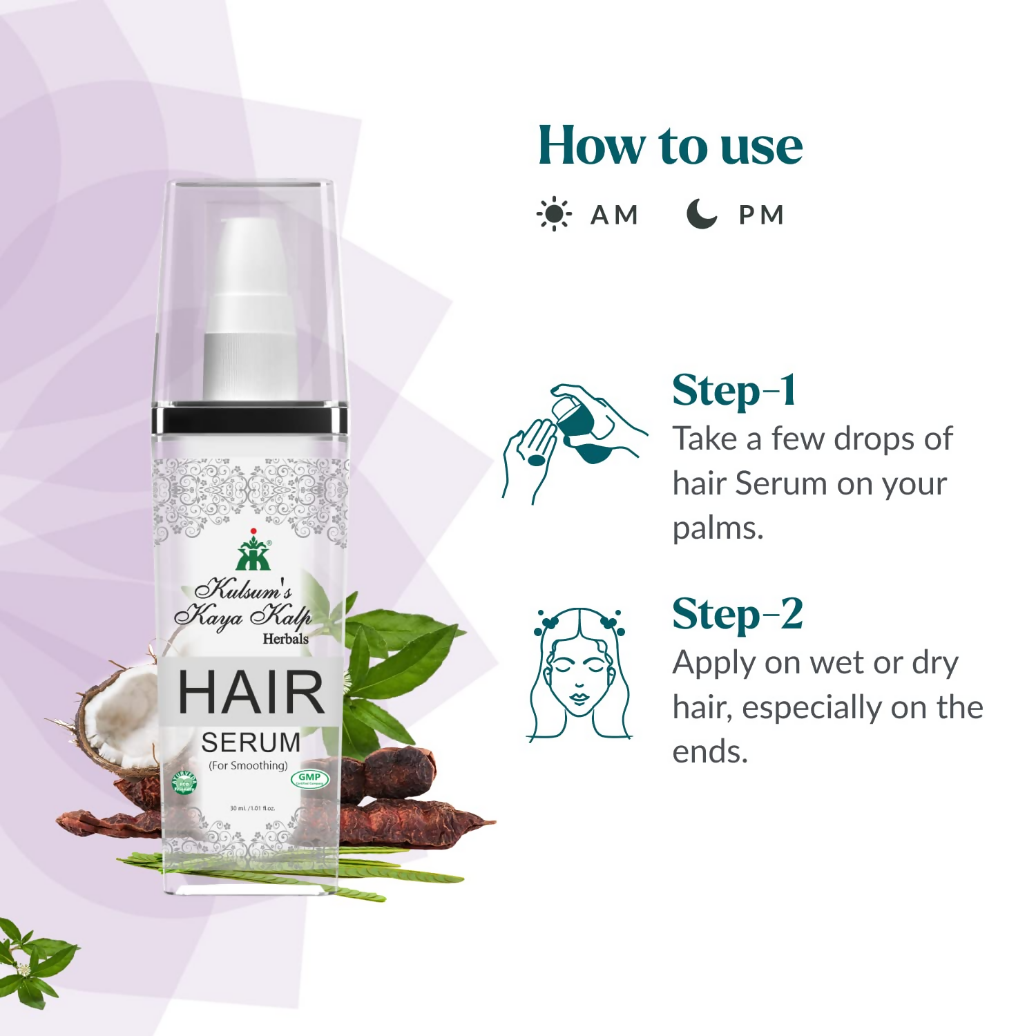 Kulsum's Kaya Kalp Hair Serum With Shikakai & Bhringraj For All Hair Types | Grocsy