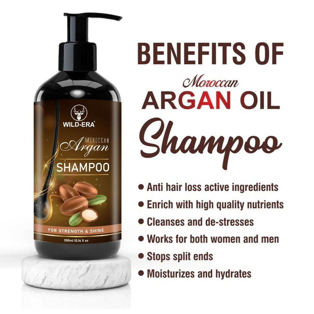 Wildera Moroccan Argan Shampoo with Moroccan Argan Oil to Nourish Dull, Dry & Frizzy Hair | Grocsy