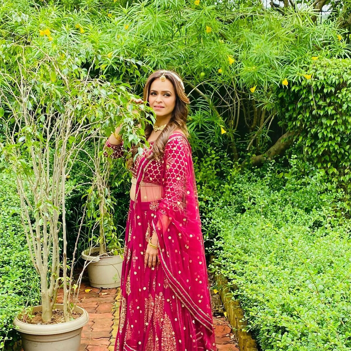 Jyoti Fashion Graceful Cherry Red Faux Georgette Jari Embroidery Lehenga Choli with Dupatta | Grocsy