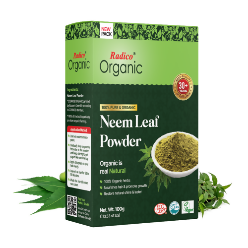 Radico Organic Neem Leaf Powder For Shiny & Healthy Hair | Grocsy