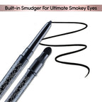 Kay Beauty By Katrina Kaif Waterproof Smokey Kajal with Smudger - Raven Hue | Grocsy