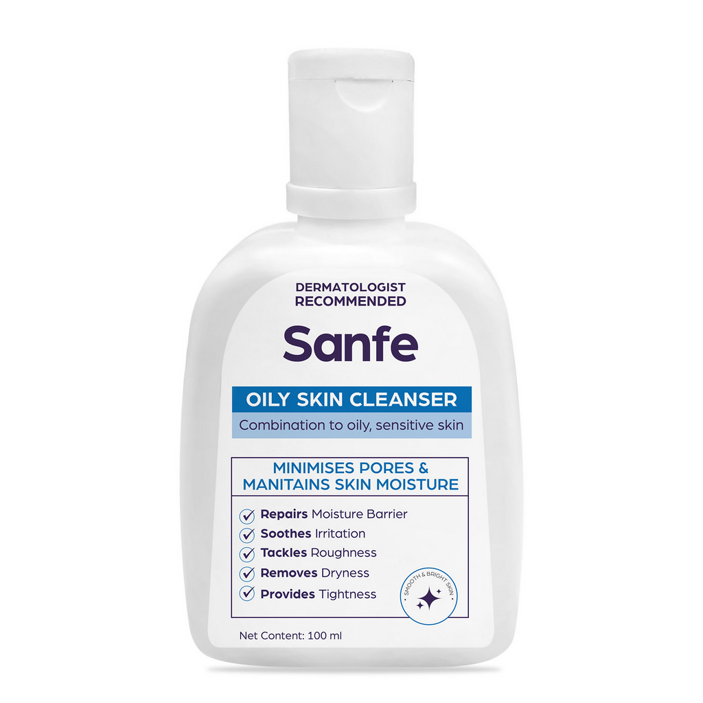 Sanfe Oily Skin Cleanser Minimises Pores & Maintains Skin Moisture cetaphil skin repair Face Wash | Grocsy