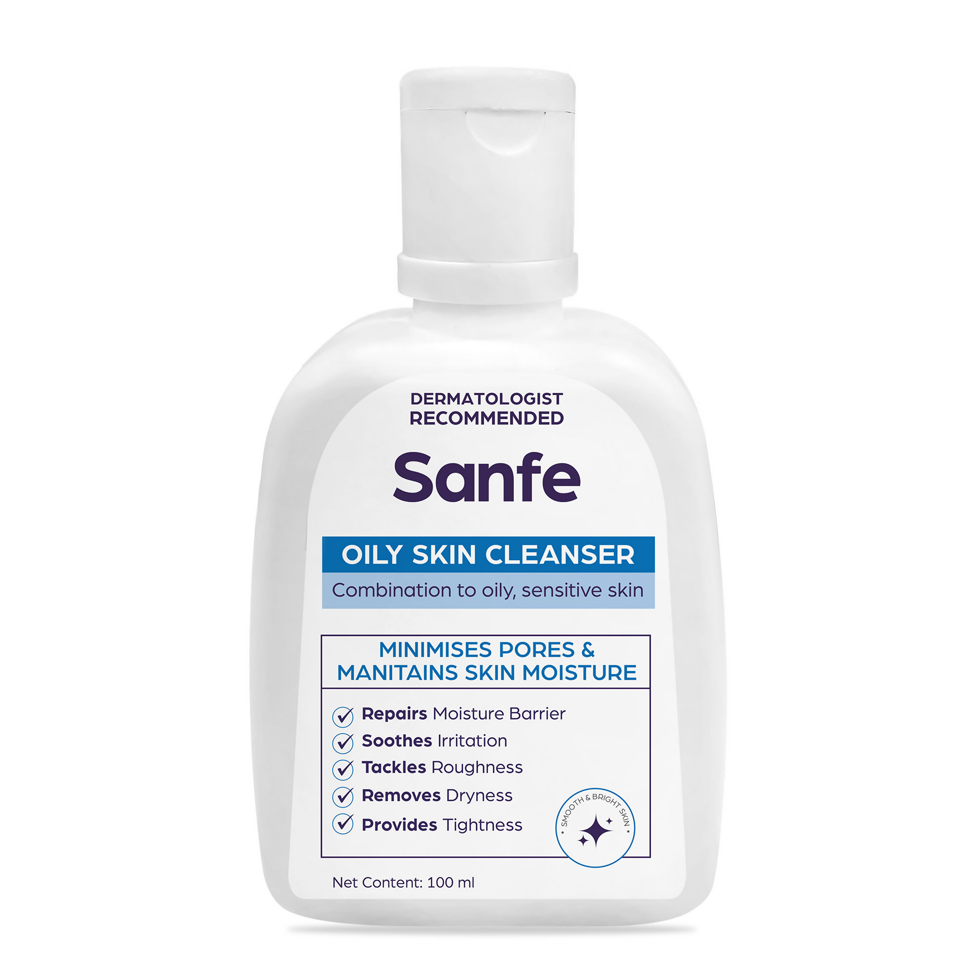 Sanfe Oily Skin Cleanser Minimises Pores & Maintains Skin Moisture cetaphil skin repair Face Wash | Grocsy