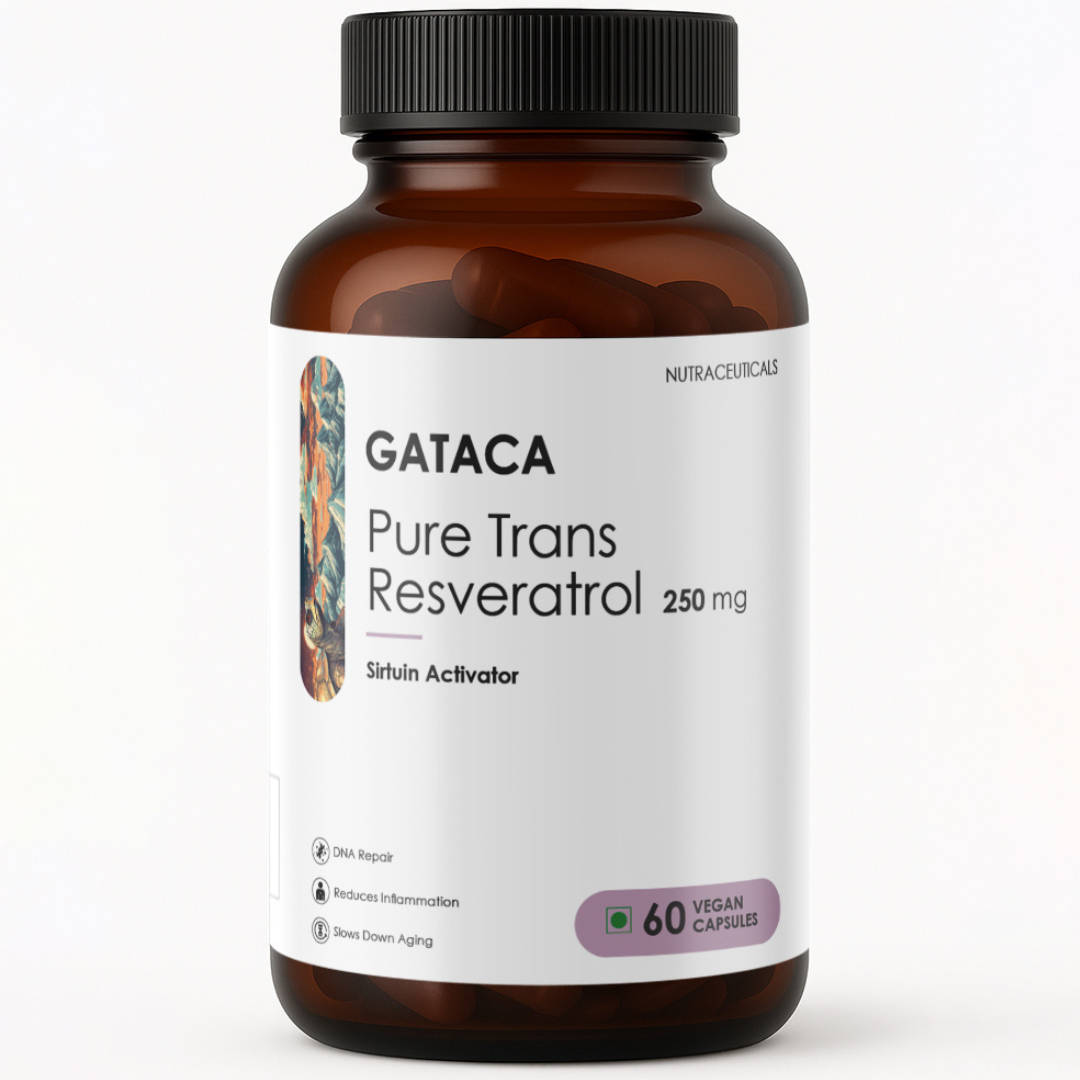 GATACA Pure Trans-Resveratrol - 250 mg Capsules for More Repair, Better Heart, More Life | Grocsy