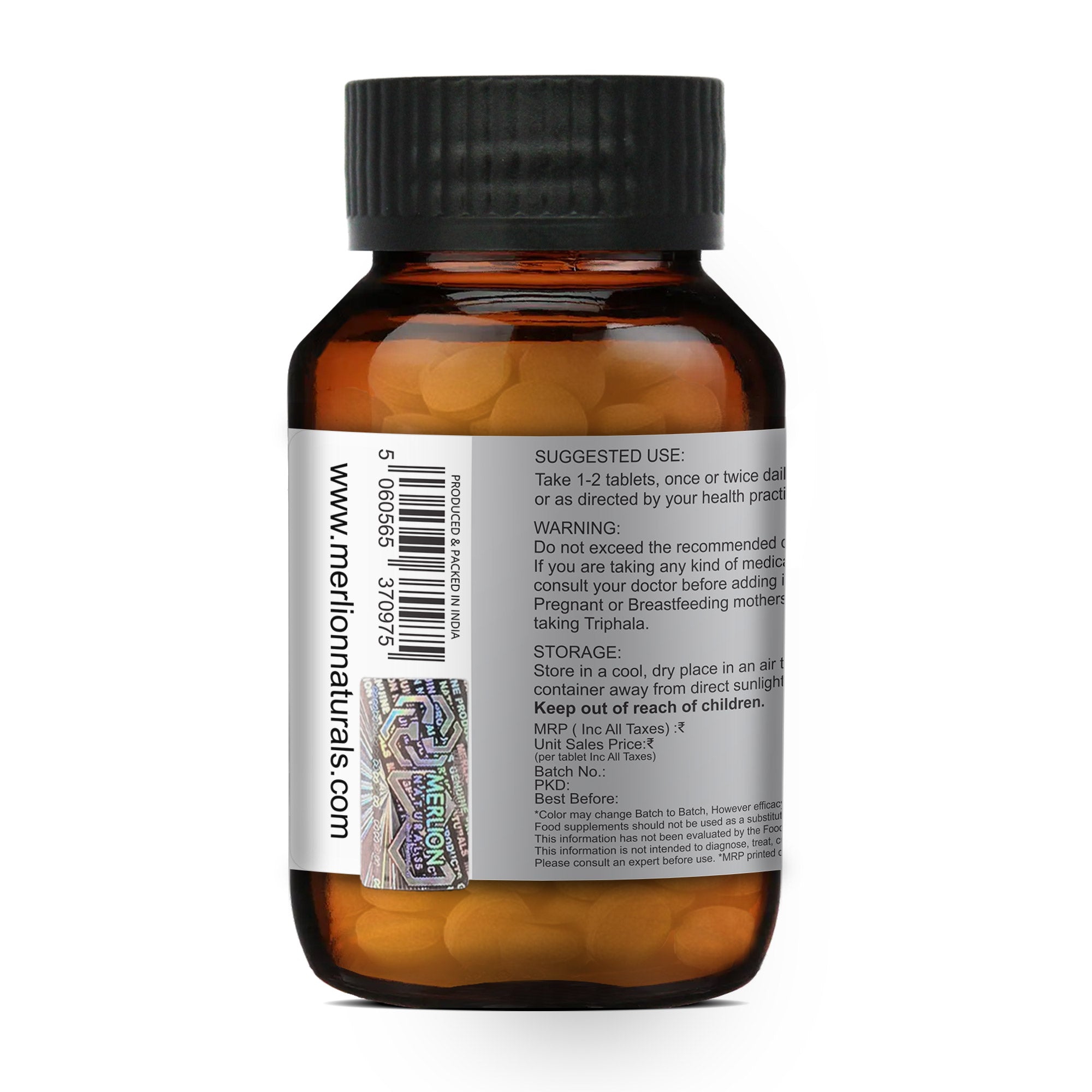 Merlion Naturals Triphala 500mg Tablets | Grocsy