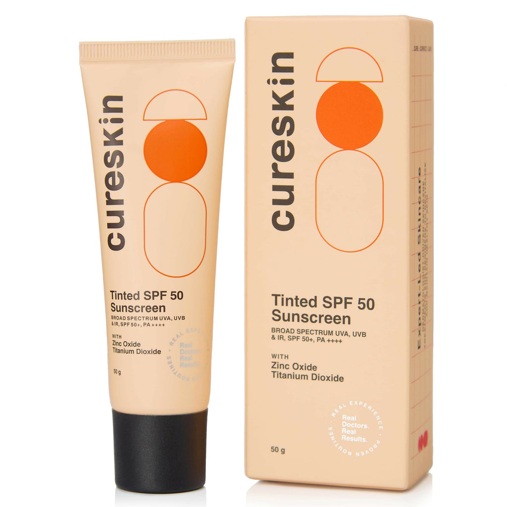 Cureskin Mineral Sunscreen Matte Finish Tinted SPF 50 PA++++ | Grocsy