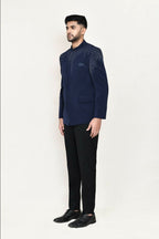 Joban Fashion Blue Colored Terry Rayon Fabric Prince Coat With Pant | Grocsy