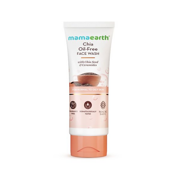 Mamaearth Chia Oil-Free Face Wash with Chia Seed & Ceramides for Normal to Oily Skin | Grocsy