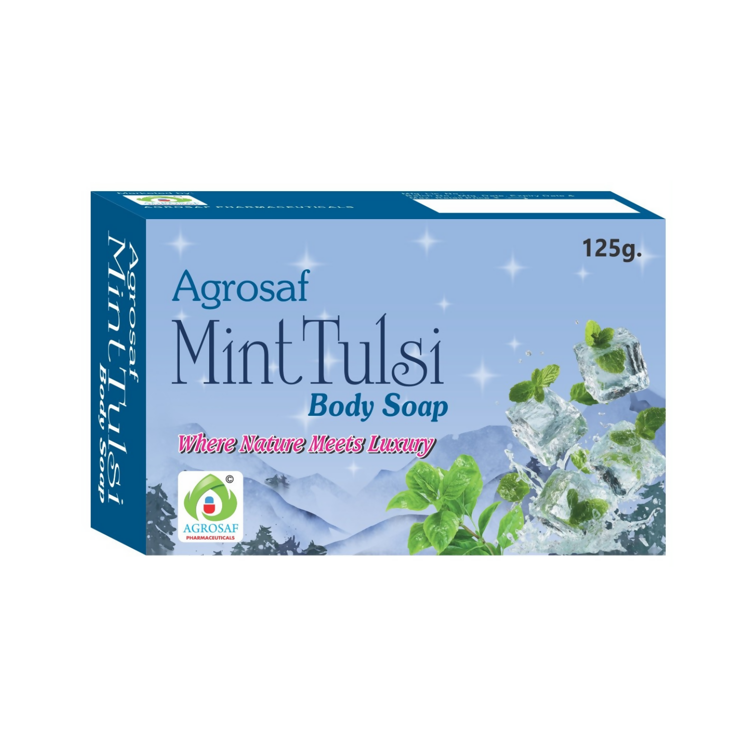 Agrosaf Mint Tulsi Body Soap | Grocsy