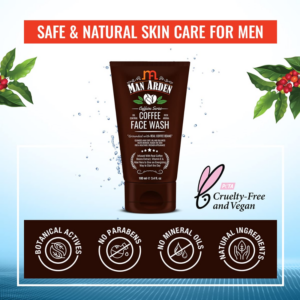 Man Arden Coffee Face Wash - No Parabens, Sulphate, Silicones | Grocsy