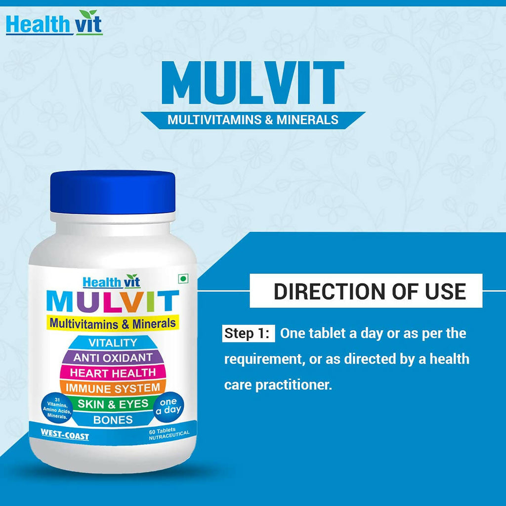 Healthvit Mulvit Multivitamins and Minerals Tablets | Grocsy