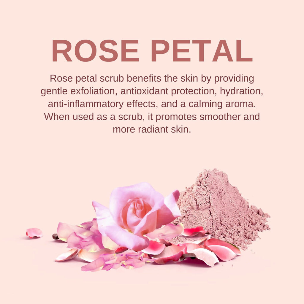 Kimayra Natural Rose Petal Face & Body Scrub For Brightening Skin, Help in Reduce Fine Lines, Wrinkles & Blemishes | Grocsy