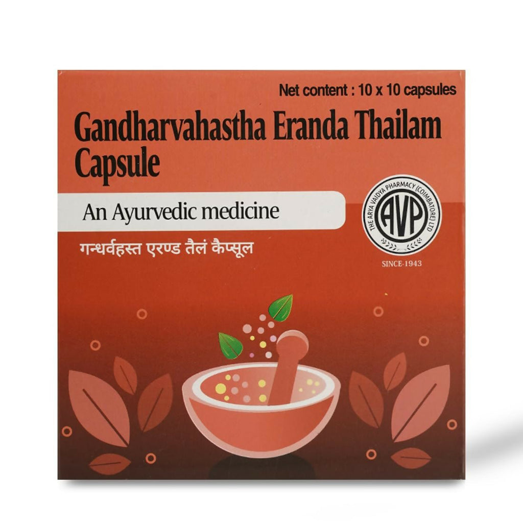 AVP Gandharvahastha Eranda Thailam Capsules | Grocsy