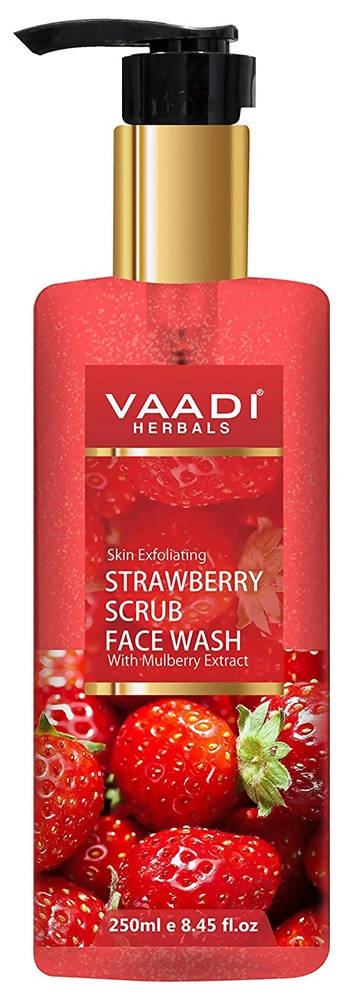 Vaadi Herbals Skin Exfoliating Strawberry Scrub Face Wash with Mulberry | Grocsy