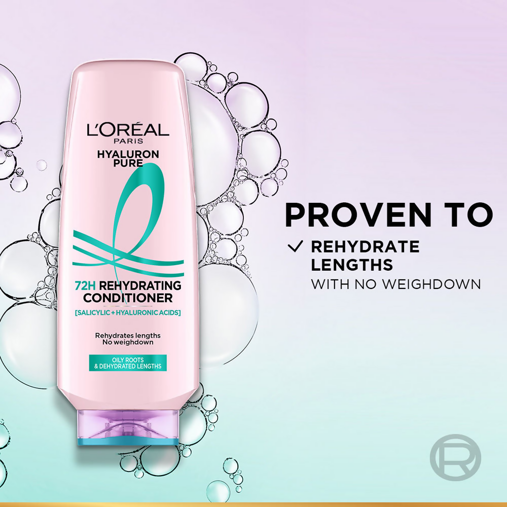 L'Oreal Paris Hyaluron Pure 72H Rehydrating Conditioner | Grocsy